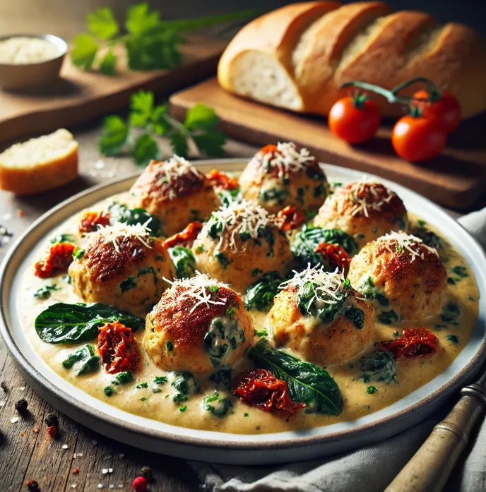 Slow Cooker Tuscan Chicken Meatball final