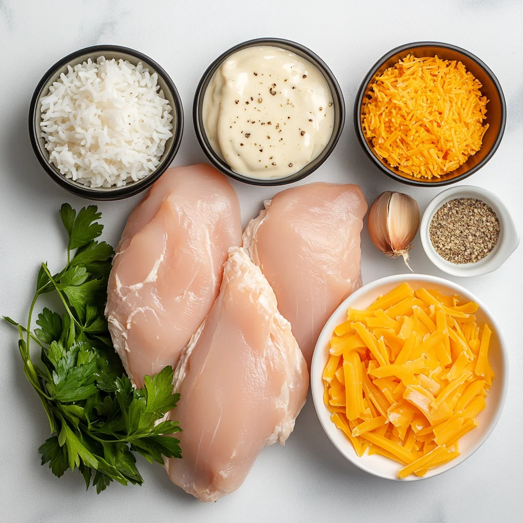 Slow Cooker Cheesy Chicken and Rice Ingredient