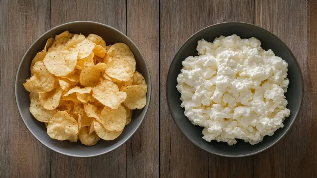 Cottage Cheese Chips Vs. Potato Chips