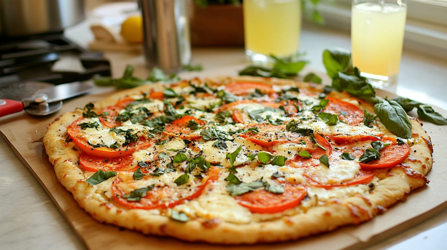 Cottage Cheese Pizza Crust With Vibrant Toppings