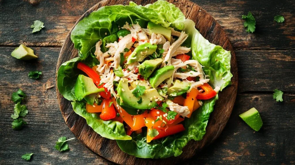 Low Carb Lettuce Wrap With Rotisserie Chicken