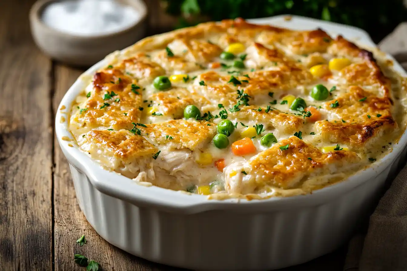 The Best Ritz Cracker Chicken Casserole with Vegetables