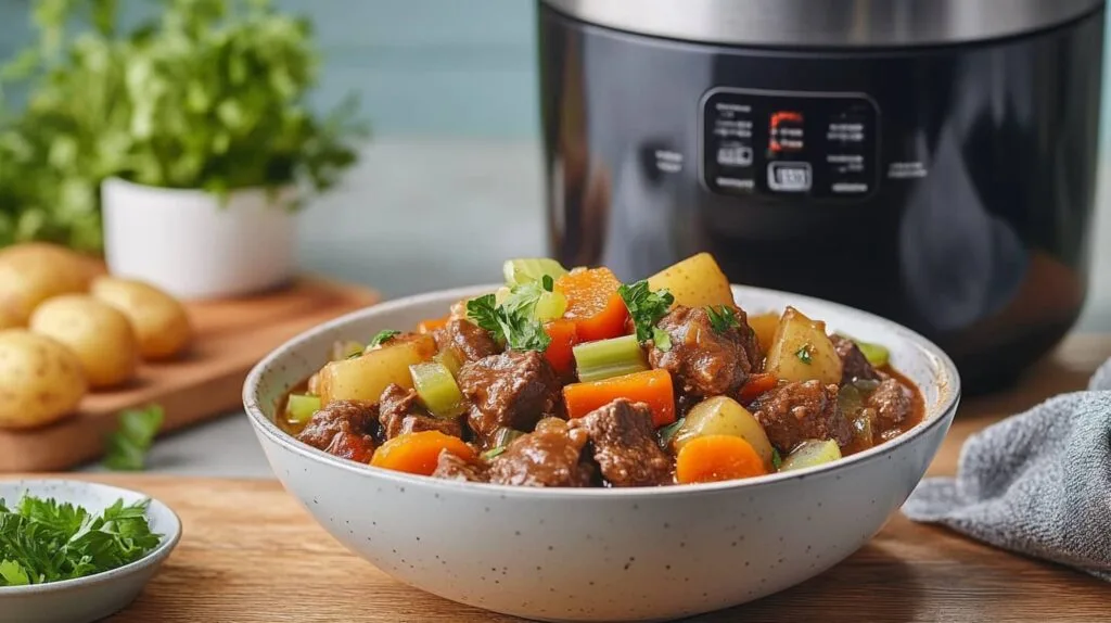 Tender Beef Stew Made In A Rice Cooker