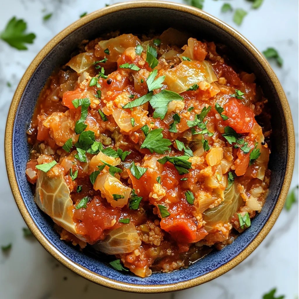 Vegan Cabbage Rolls in Tomato Sauce