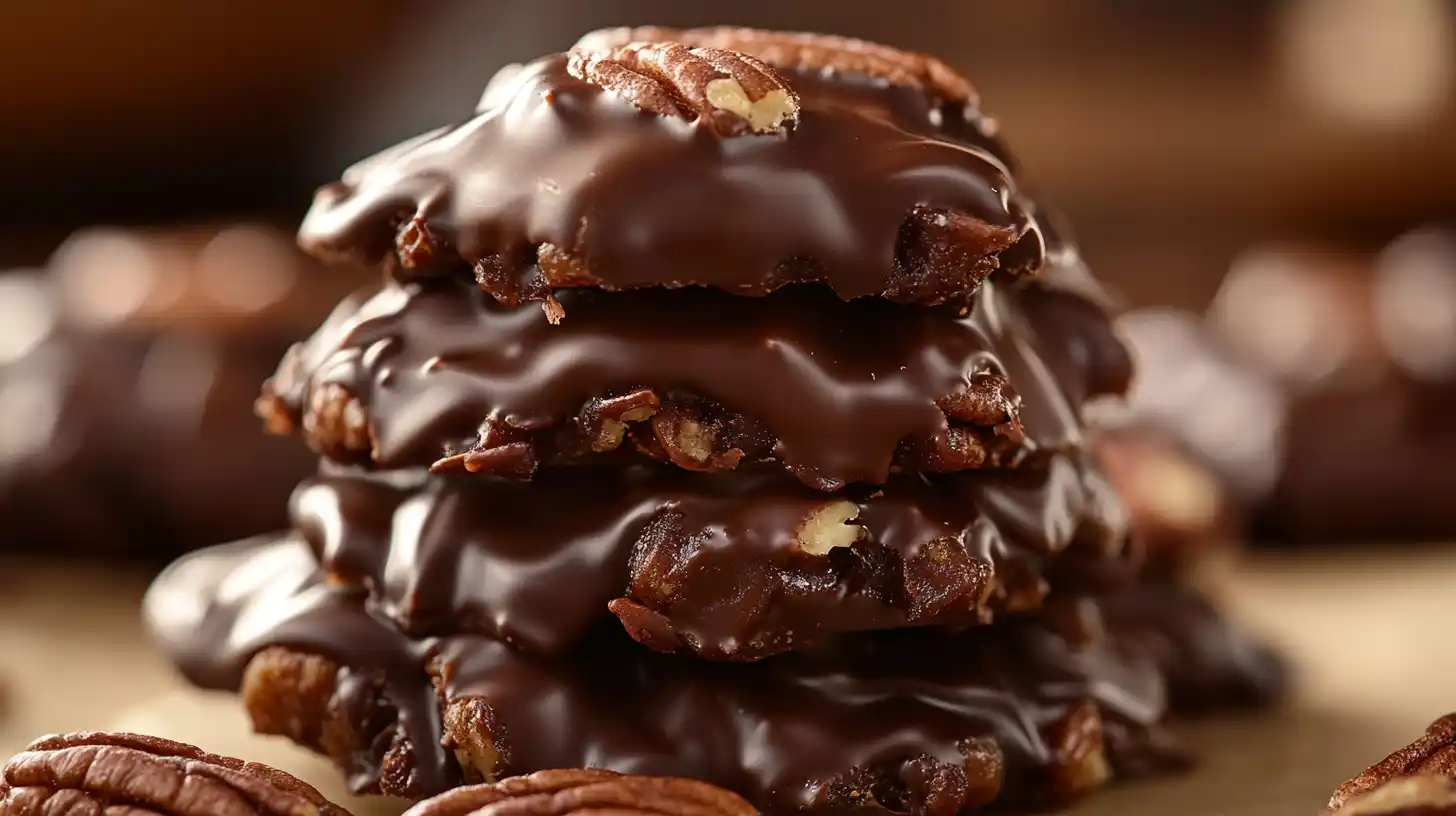 Homemade Chocolate Pecan Turtle Clusters – A Sweet & Crunchy Treat