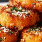 Crispy smashed carrots with Parmesan and herbs, served golden brown.