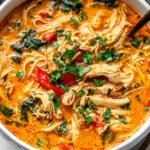 Flavorful crockpot soup recipes with coconut milk, chicken, curry paste, and fresh lime.