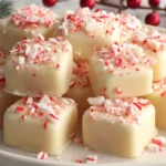 Peppermint Meltaways with crushed peppermint candy displayed on a festive plate