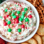 Christmas Cookie Dip served with crackers and festive treats.