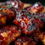 Sweet Baby Ray’s Crockpot Chicken pieces glazed in thick, caramelized barbecue sauce and slow-cooked to tender, smoky perfection.