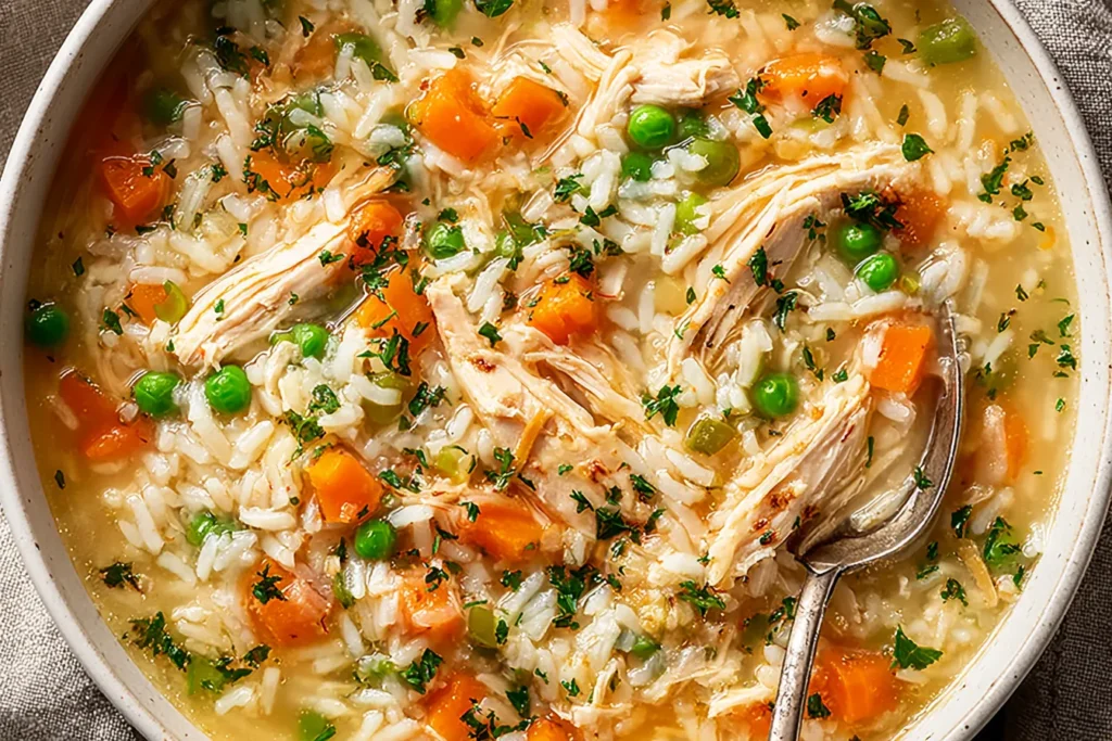 The Best Crockpot Recipes for Busy Weeknights featuring chicken and rice soup