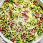 Famous La Scala Chopped Salad Recipe tossed with Italian dressing and fresh ingredients