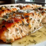 Marry Me Salmon fillets baked until golden with herbs and buttery sauce