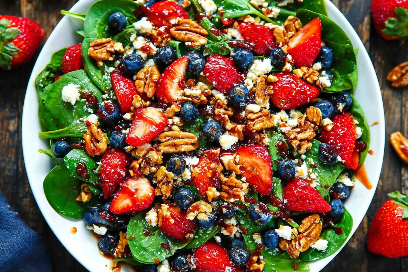 Strawberry Spinach Salad With Balsamic Glaze